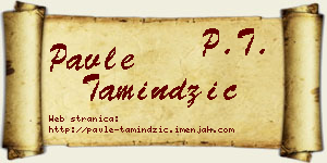 Pavle Tamindžić vizit kartica